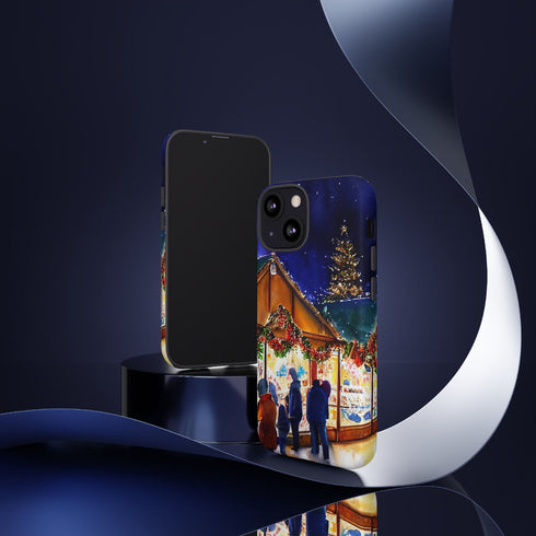 Shopping at the Christmas Market - Impact Resistant Phone Case